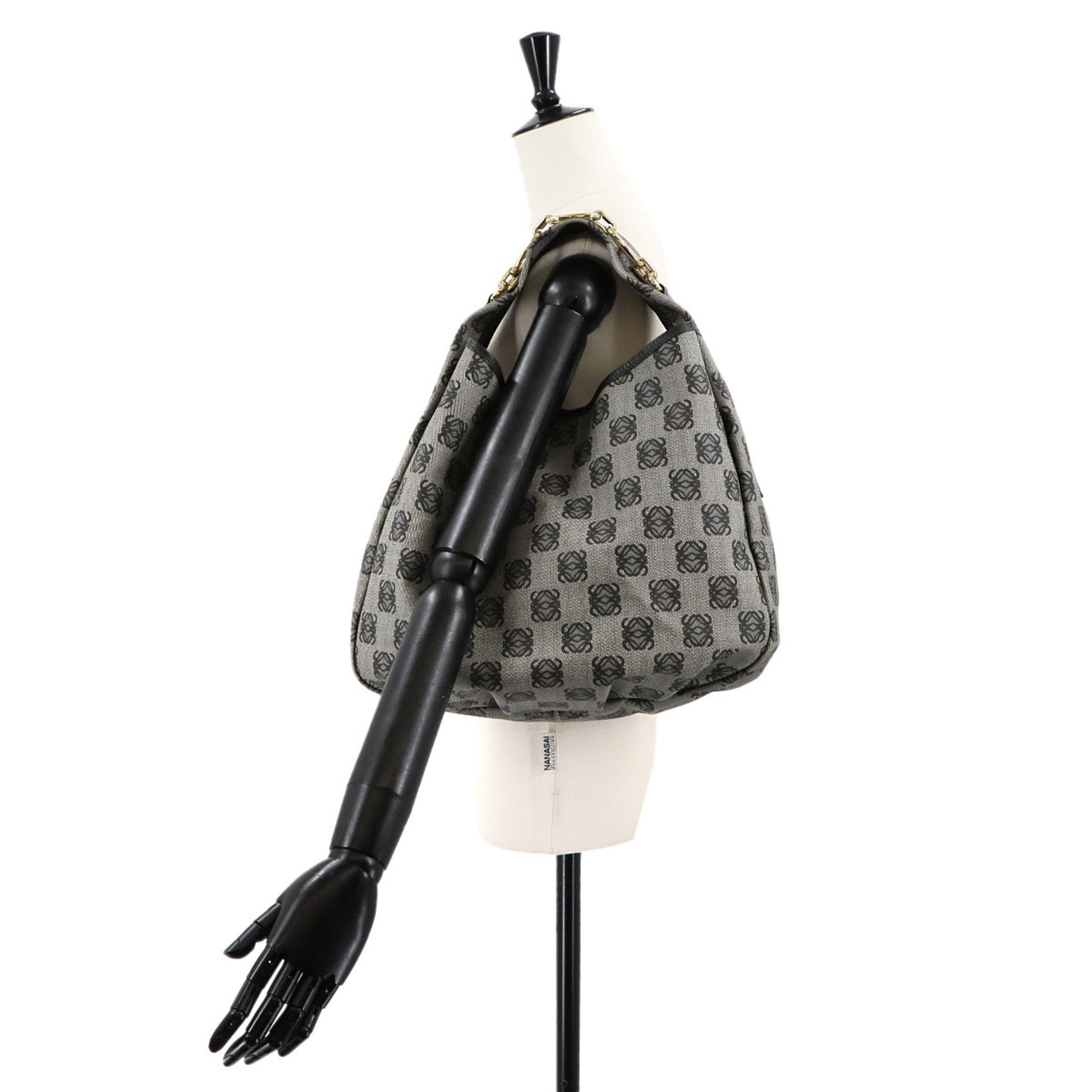 Loewe Anagram, Grey, Canvas, tote