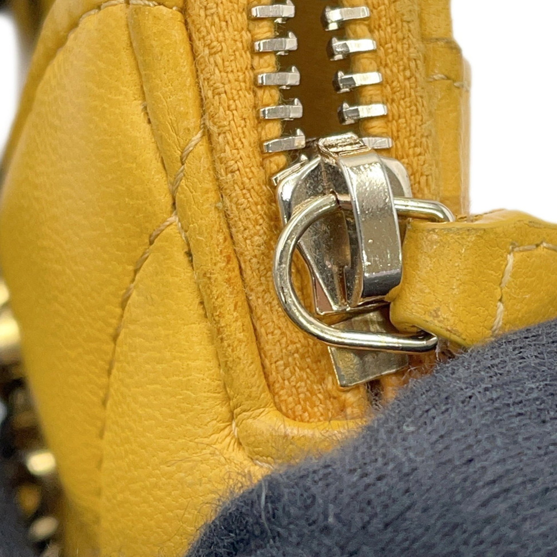 Chanel Porte carte, Yellow, Leather, wallet