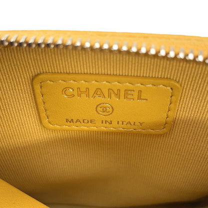 Chanel Porte carte, Yellow, Leather, wallet