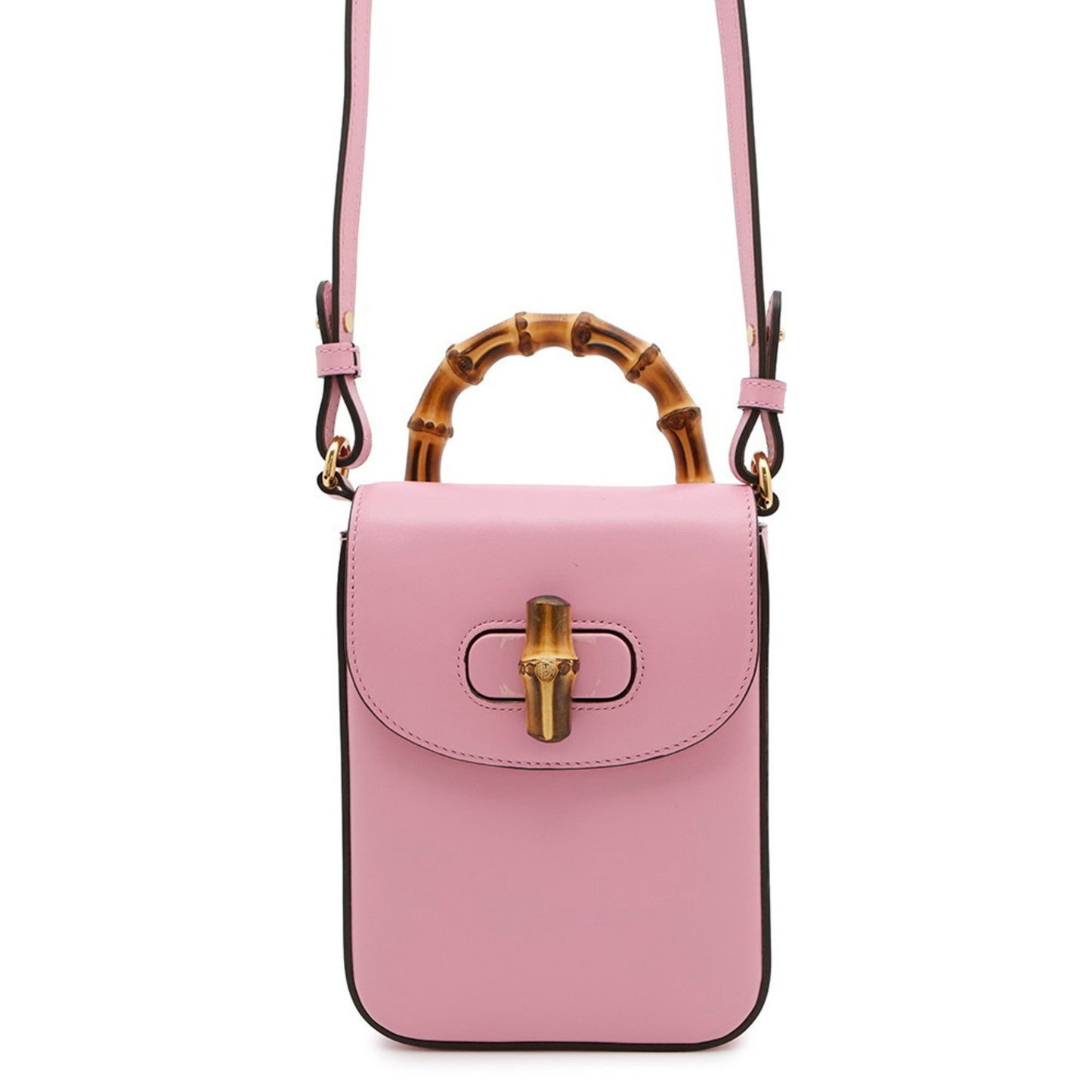 Gucci Bamboo, Pink, Leather, shoulder