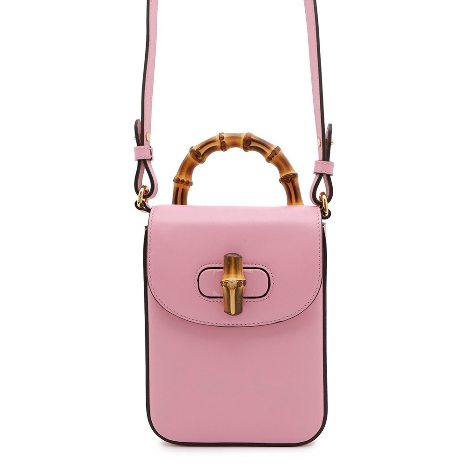 Gucci Bamboo, Pink, Leather, shoulder