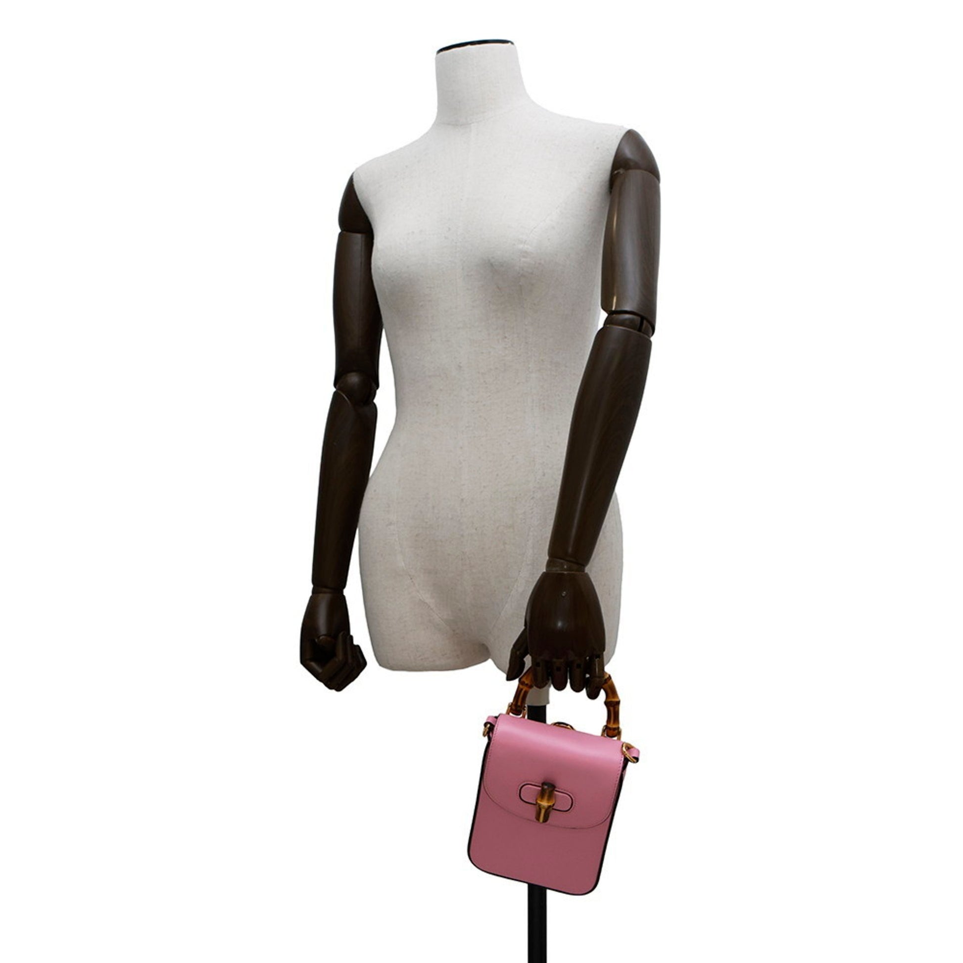 Gucci Bamboo, Pink, Leather, shoulder