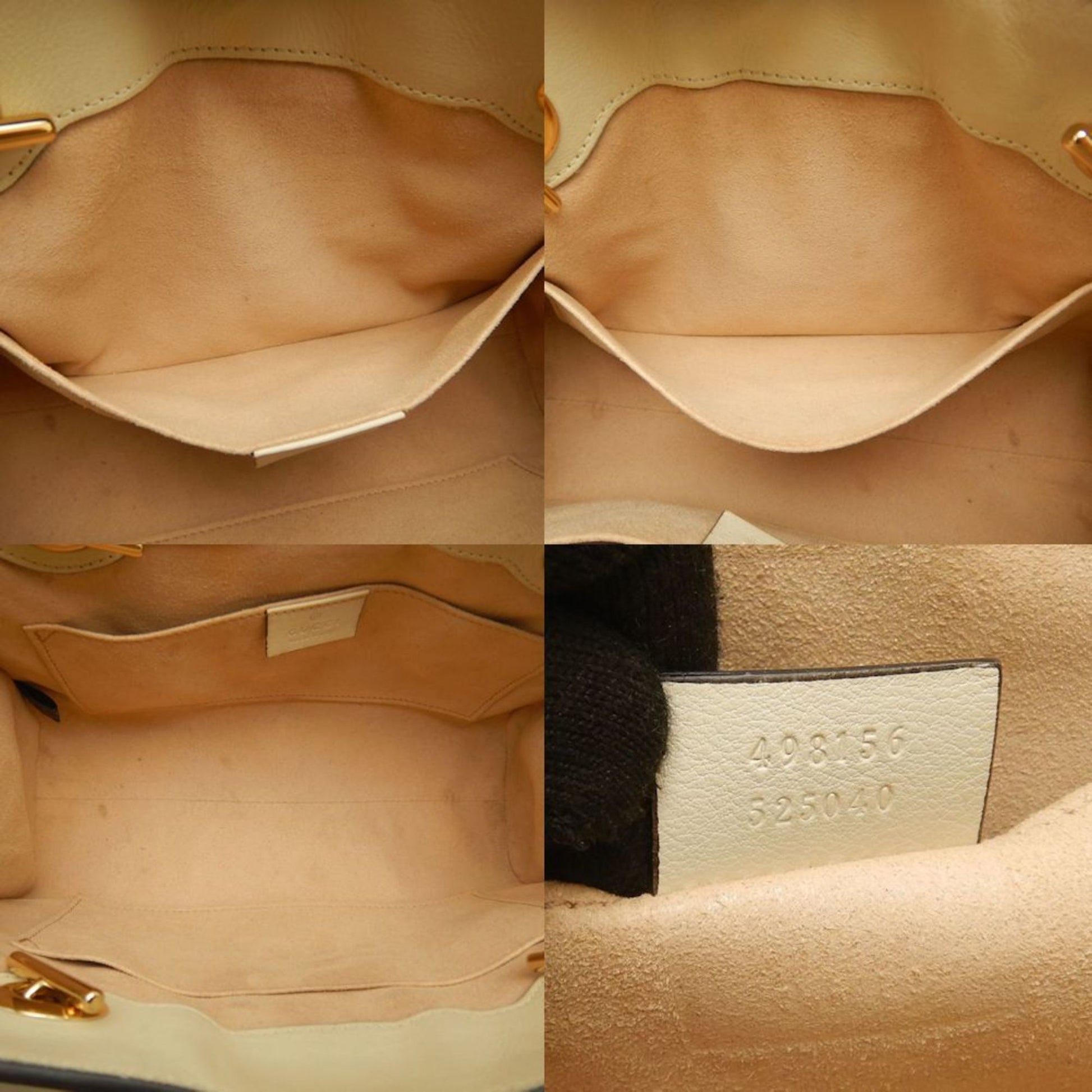 Gucci Padlock, Beige, Canvas, shoulder