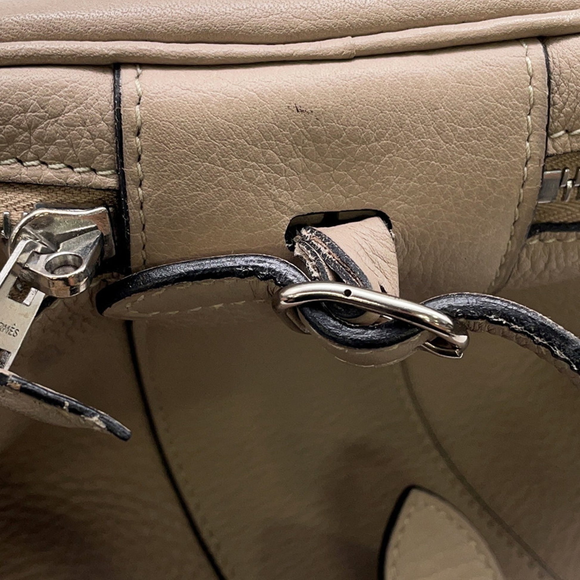 Hermès InterCity, Beige, Leather, handbag