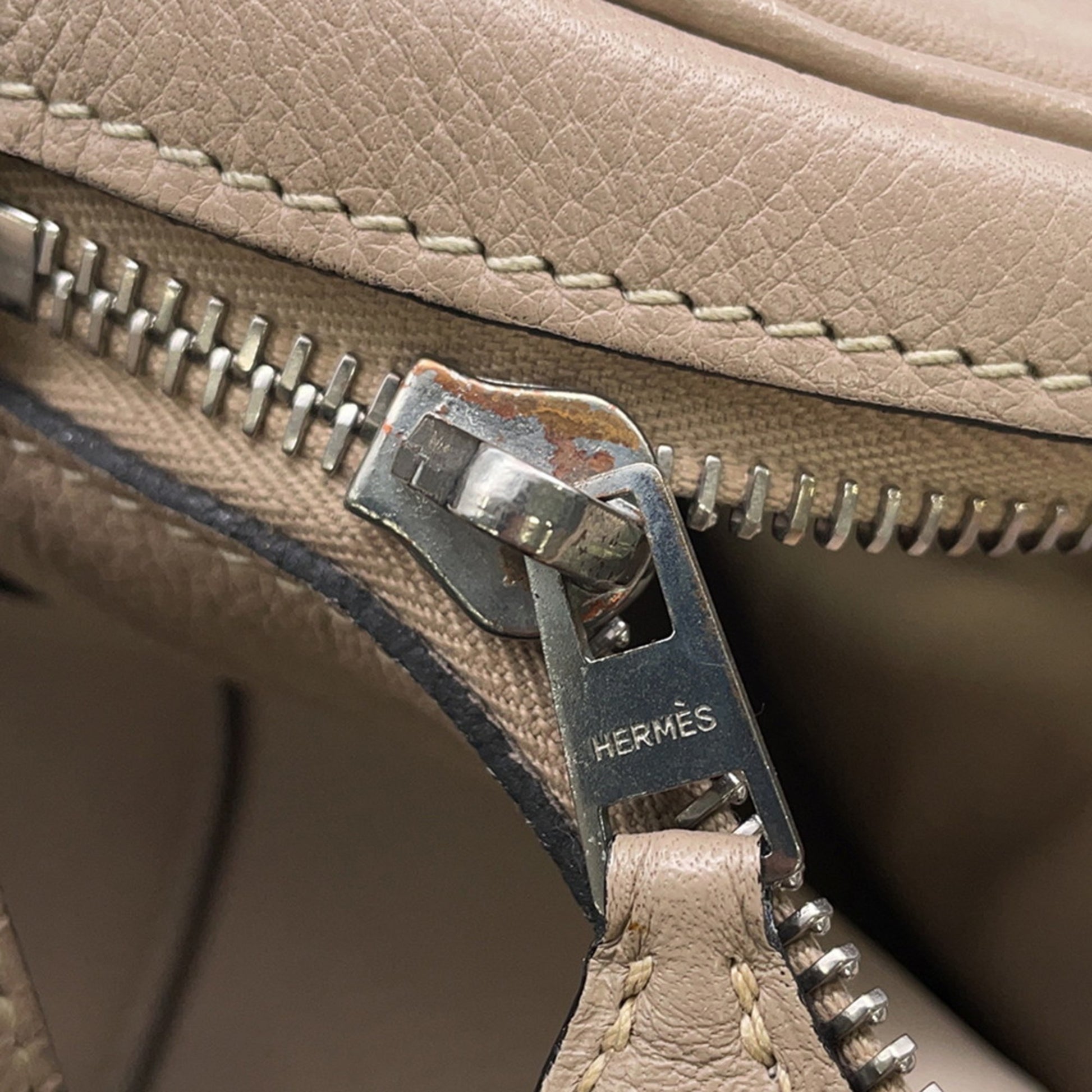 Hermès InterCity, Beige, Leather, handbag