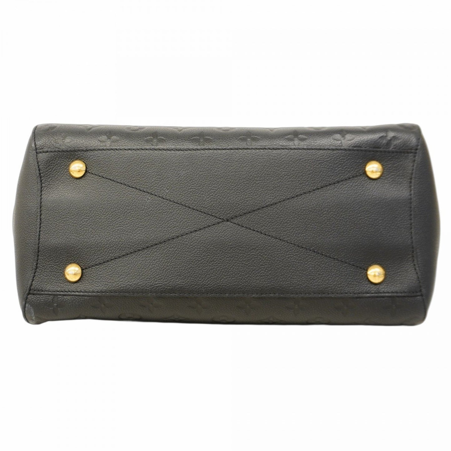 Louis Vuitton Montaigne, Black, Leather, handbag