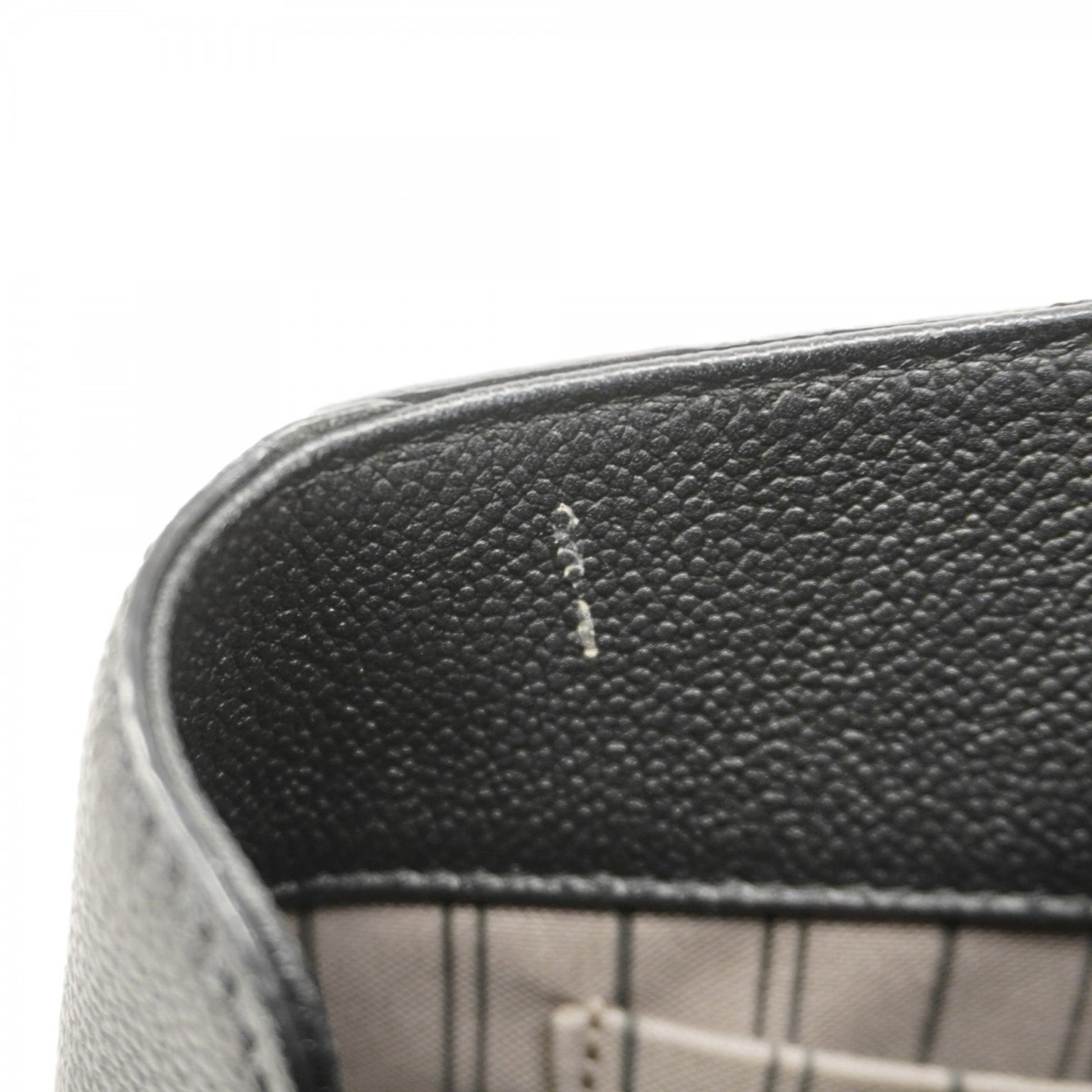 Louis Vuitton Montaigne, Black, Leather, handbag