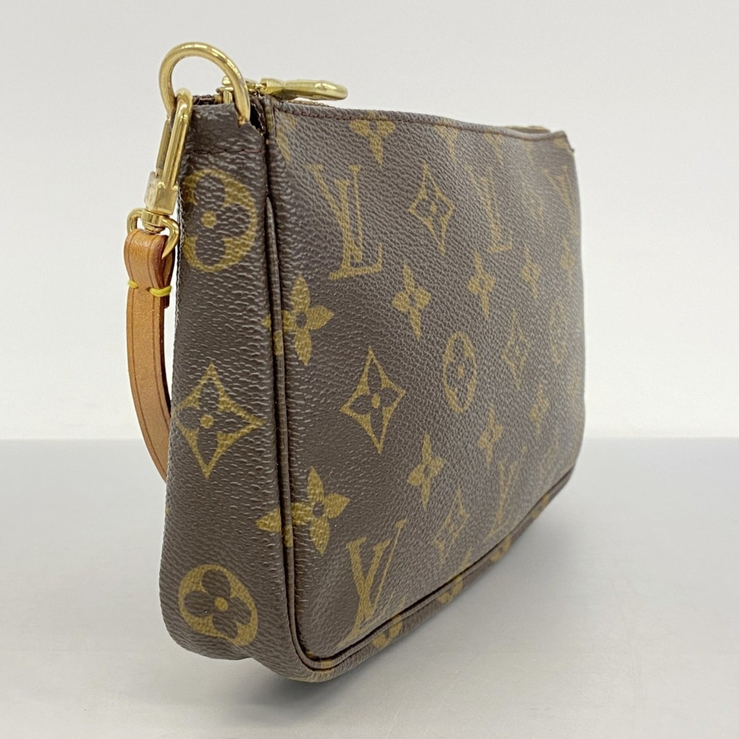 Louis Vuitton Pochette Accessoire, Brown, Canvas, clutch