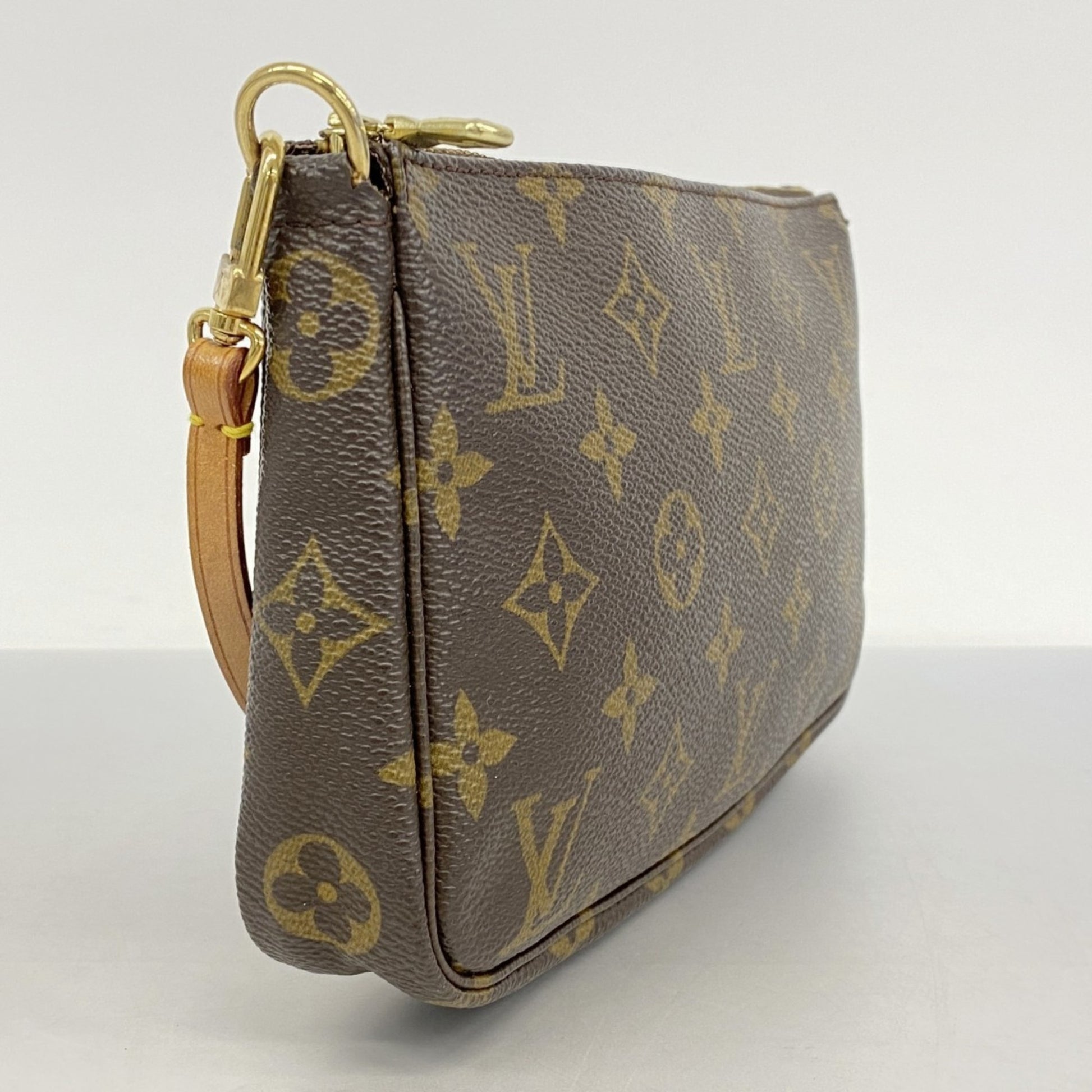 Louis Vuitton Pochette Accessoire, Brown, Canvas, clutch