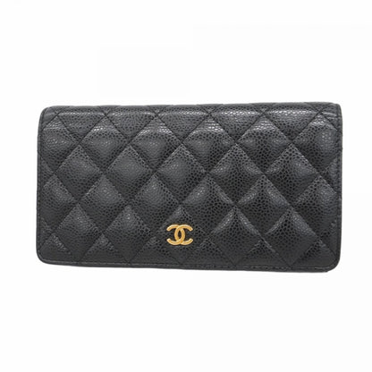 Chanel Porte monnaie, Black, Leather, wallet