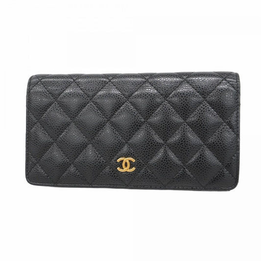 Chanel Porte monnaie, Black, Leather, wallet
