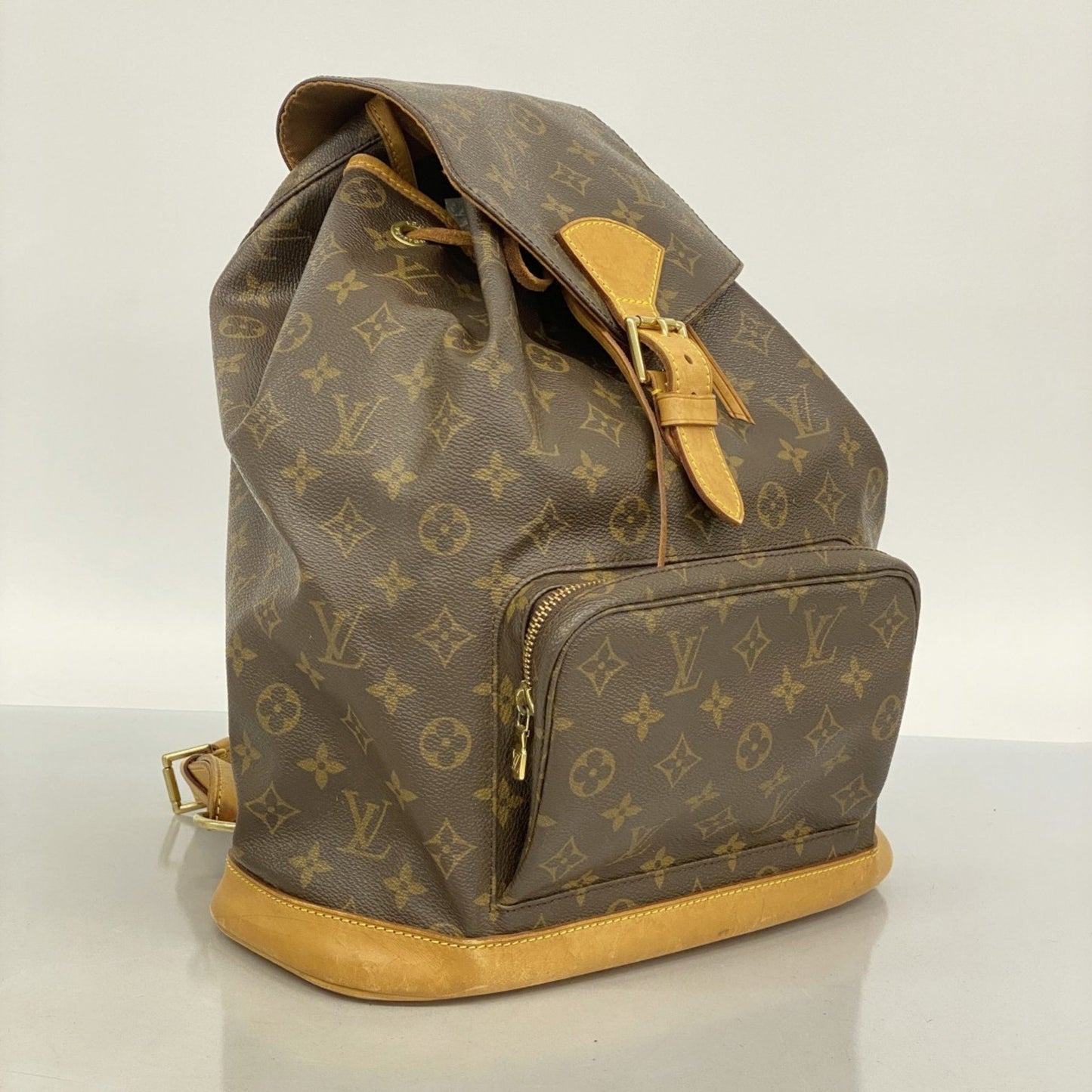 Louis Vuitton Montsouris GM, Brown, Canvas, backpack
