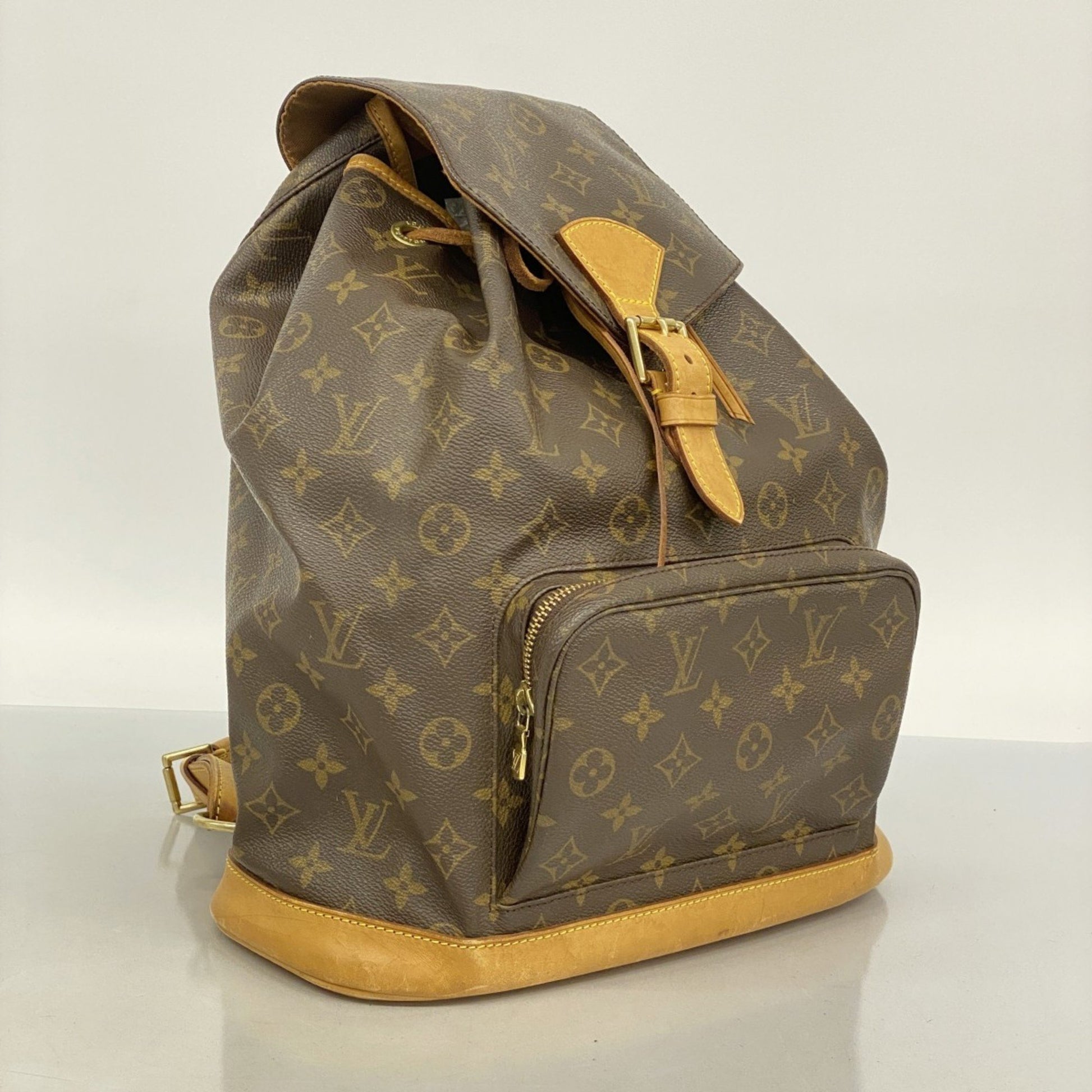 Louis Vuitton Montsouris GM, Brown, Canvas, backpack