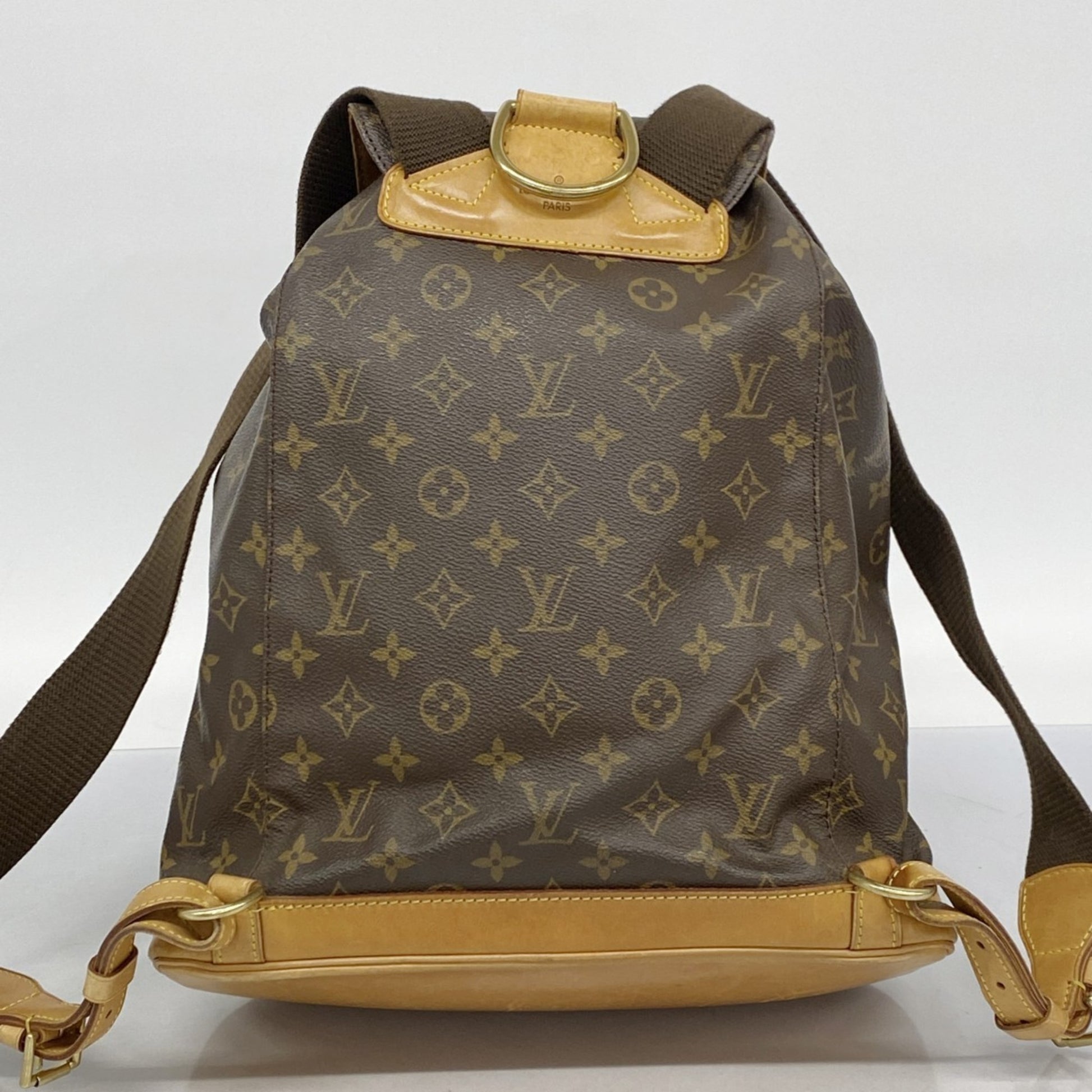 Louis Vuitton Montsouris GM, Brown, Canvas, backpack