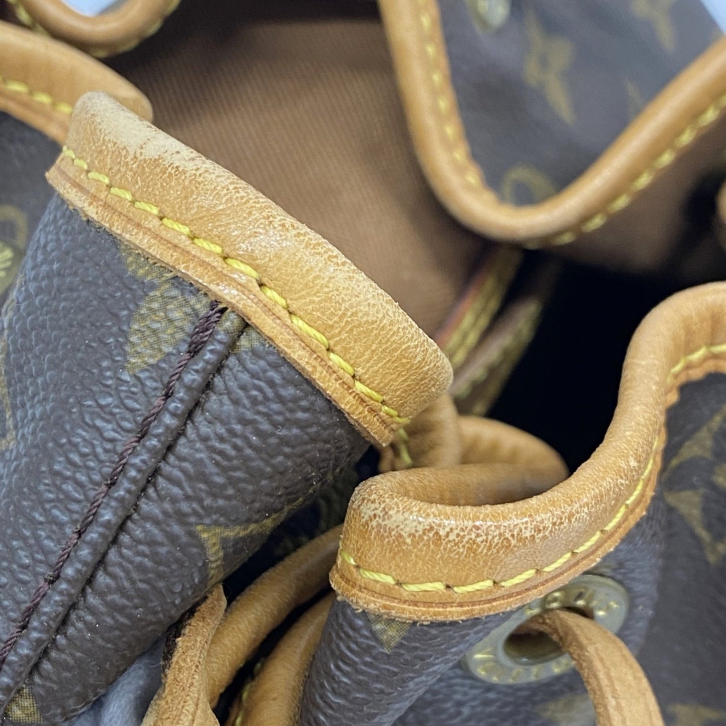 Louis Vuitton Montsouris GM, Brown, Canvas, backpack