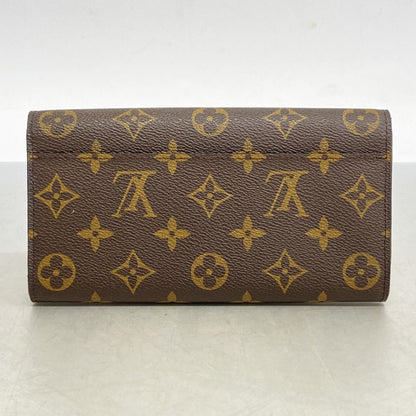 Louis Vuitton Sarah, Brown, Canvas, wallet
