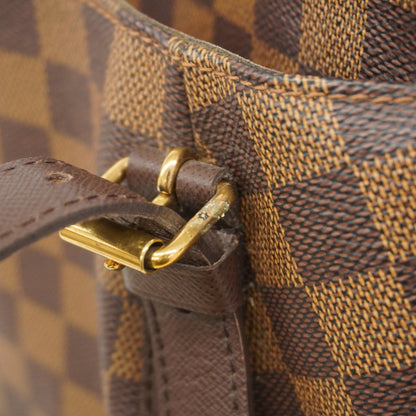 Louis Vuitton Belem MM, Brown, Canvas, shoulder