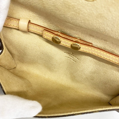 Louis Vuitton Pochette twin, Brown, Canvas, shoulder
