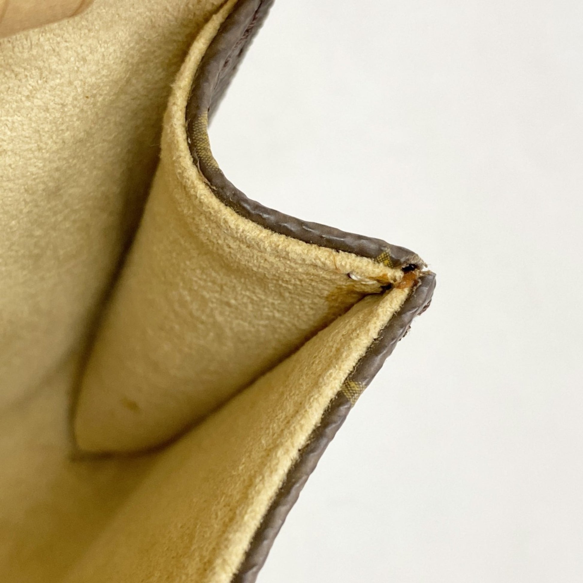 Louis Vuitton Pochette twin, Brown, Canvas, shoulder