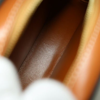 Céline Triomphe, Brown, Leather, shoulder