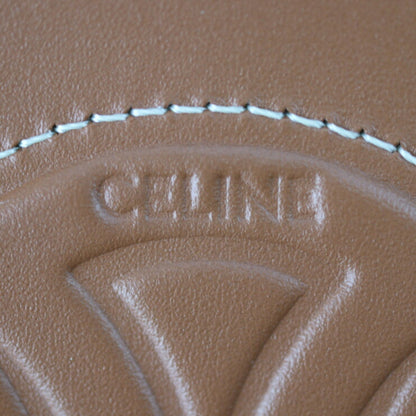 Céline Triomphe, Brown, Leather, shoulder