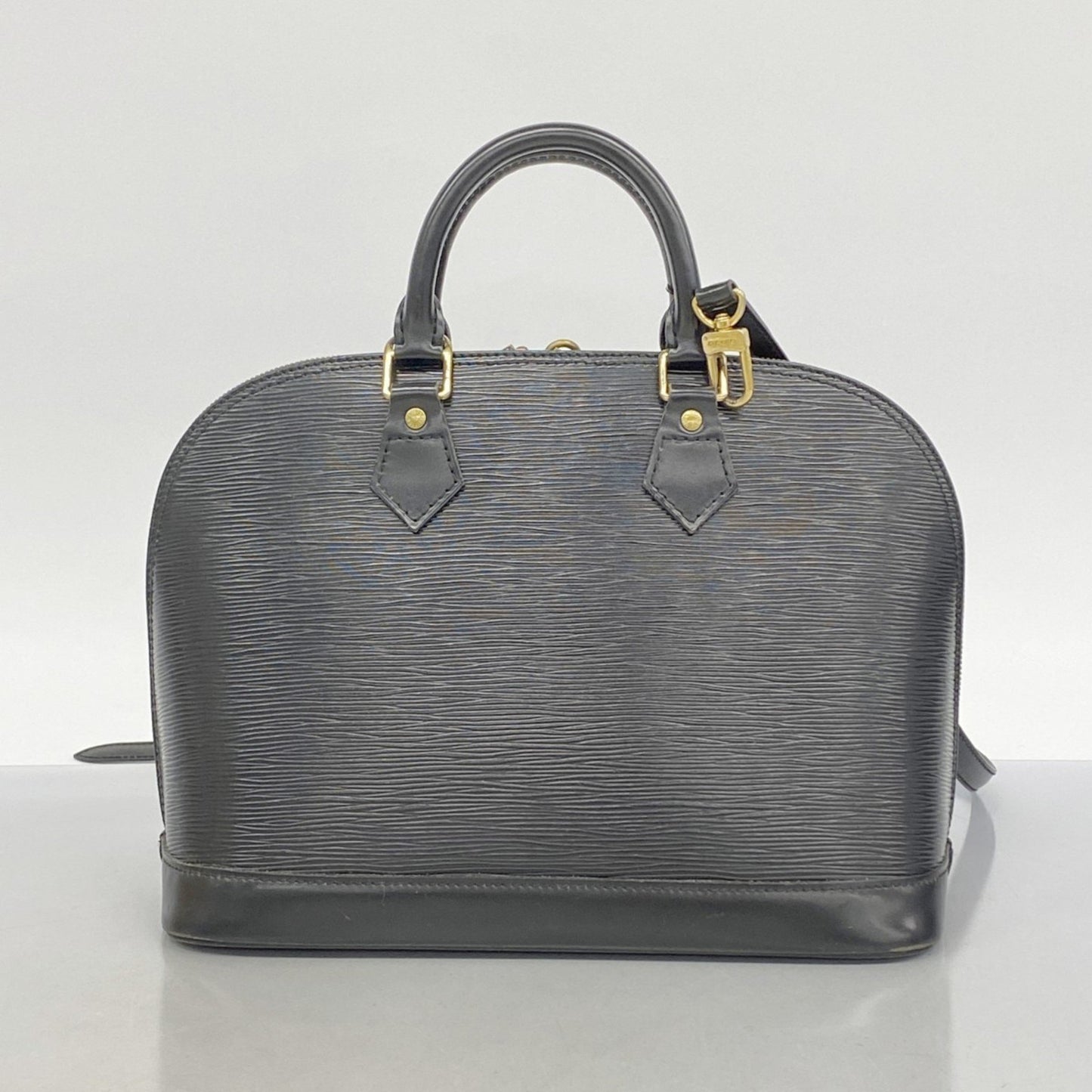 Louis Vuitton Alma, Black, Leather, handbag
