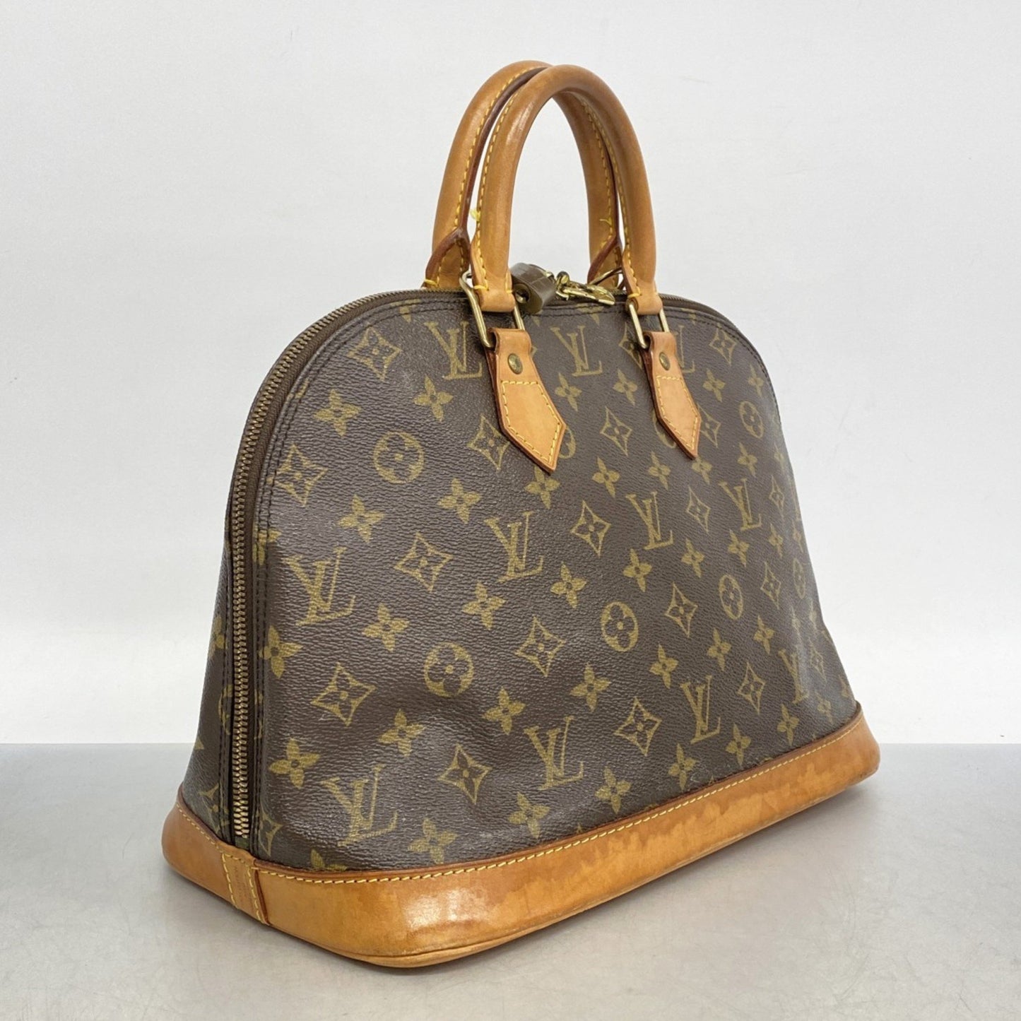 Louis Vuitton Alma, Brown, Canvas, handbag