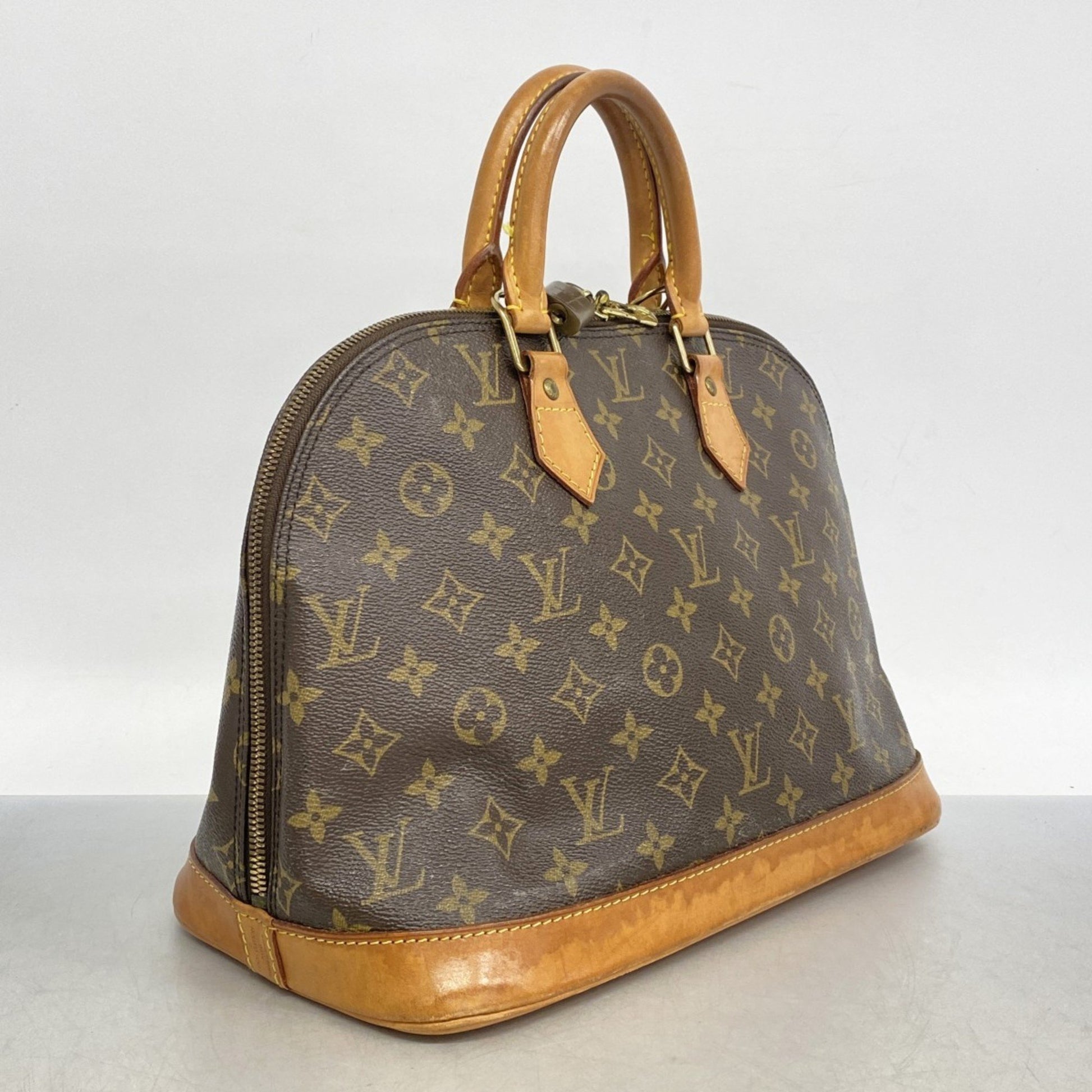 Louis Vuitton Alma, Brown, Canvas, handbag