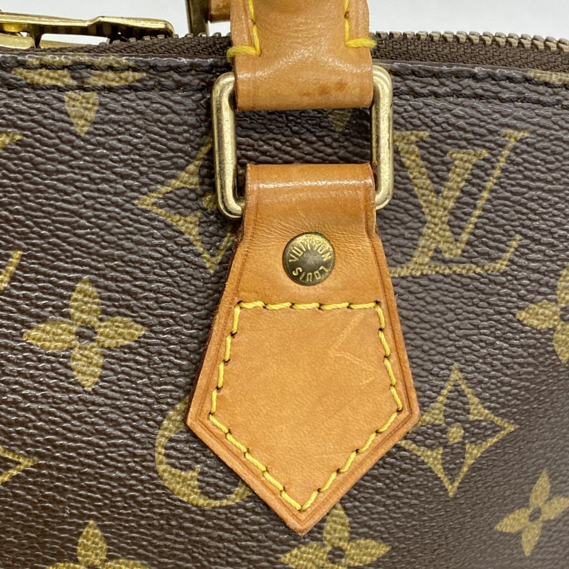 Louis Vuitton Alma, Brown, Canvas, handbag