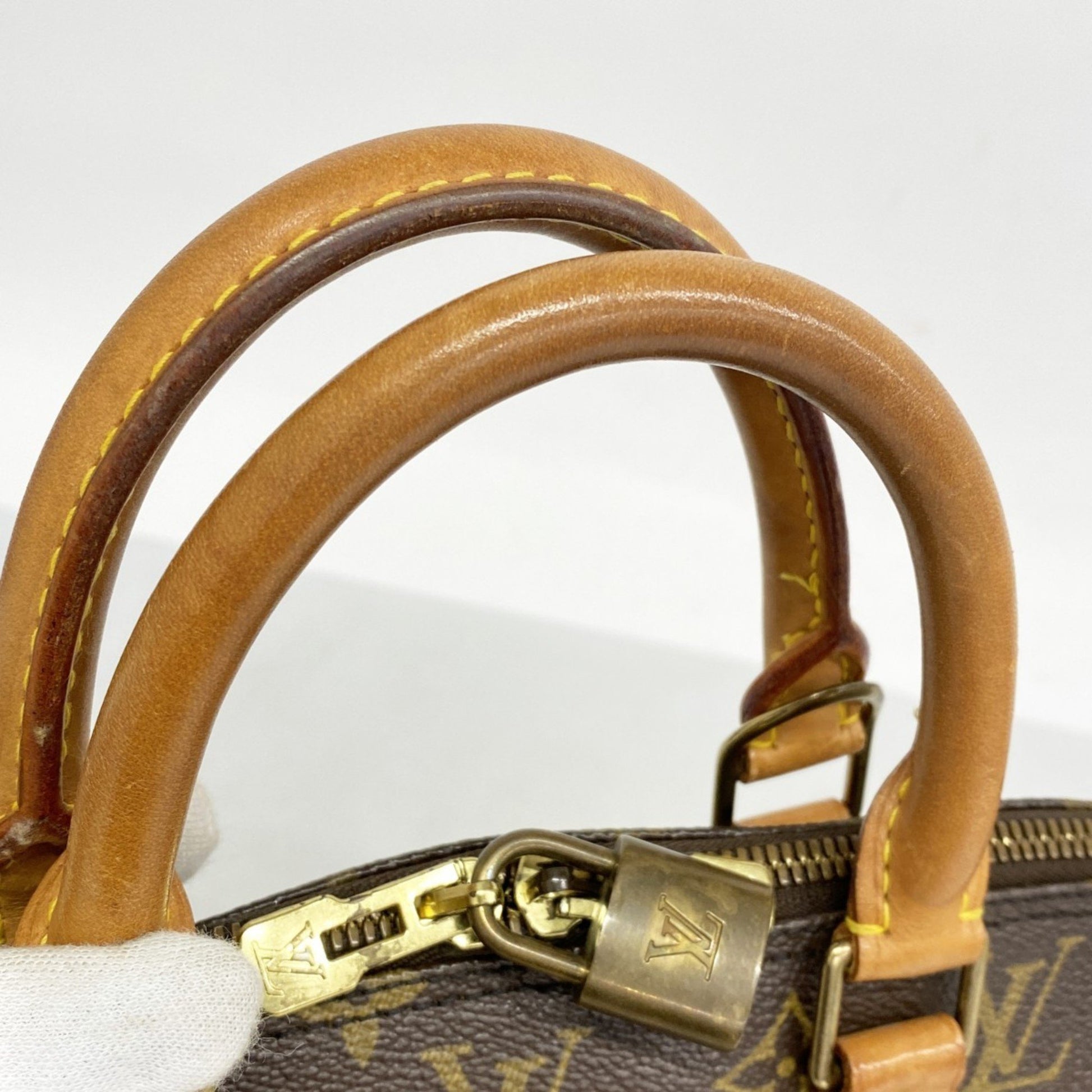 Louis Vuitton Alma, Brown, Canvas, handbag