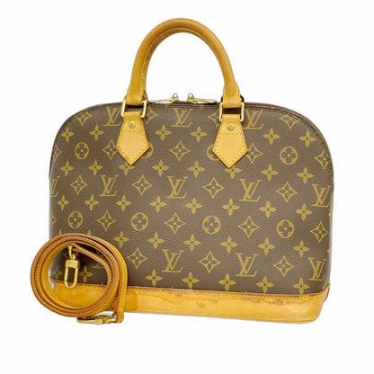 Louis Vuitton Alma, Brown, Canvas, handbag