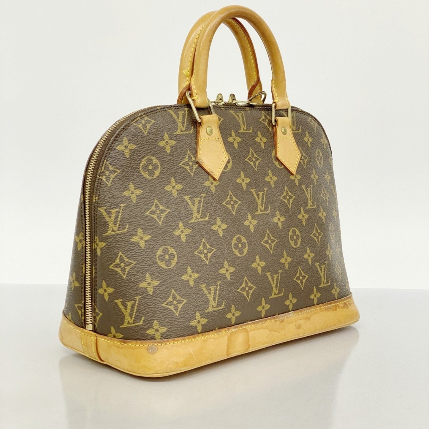 Louis Vuitton Alma, Brown, Canvas, handbag