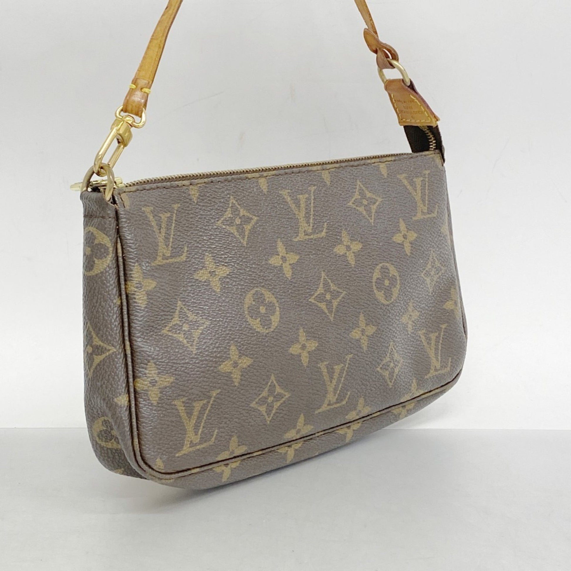 Louis Vuitton Pochette Accessoire, Brown, Canvas, clutch