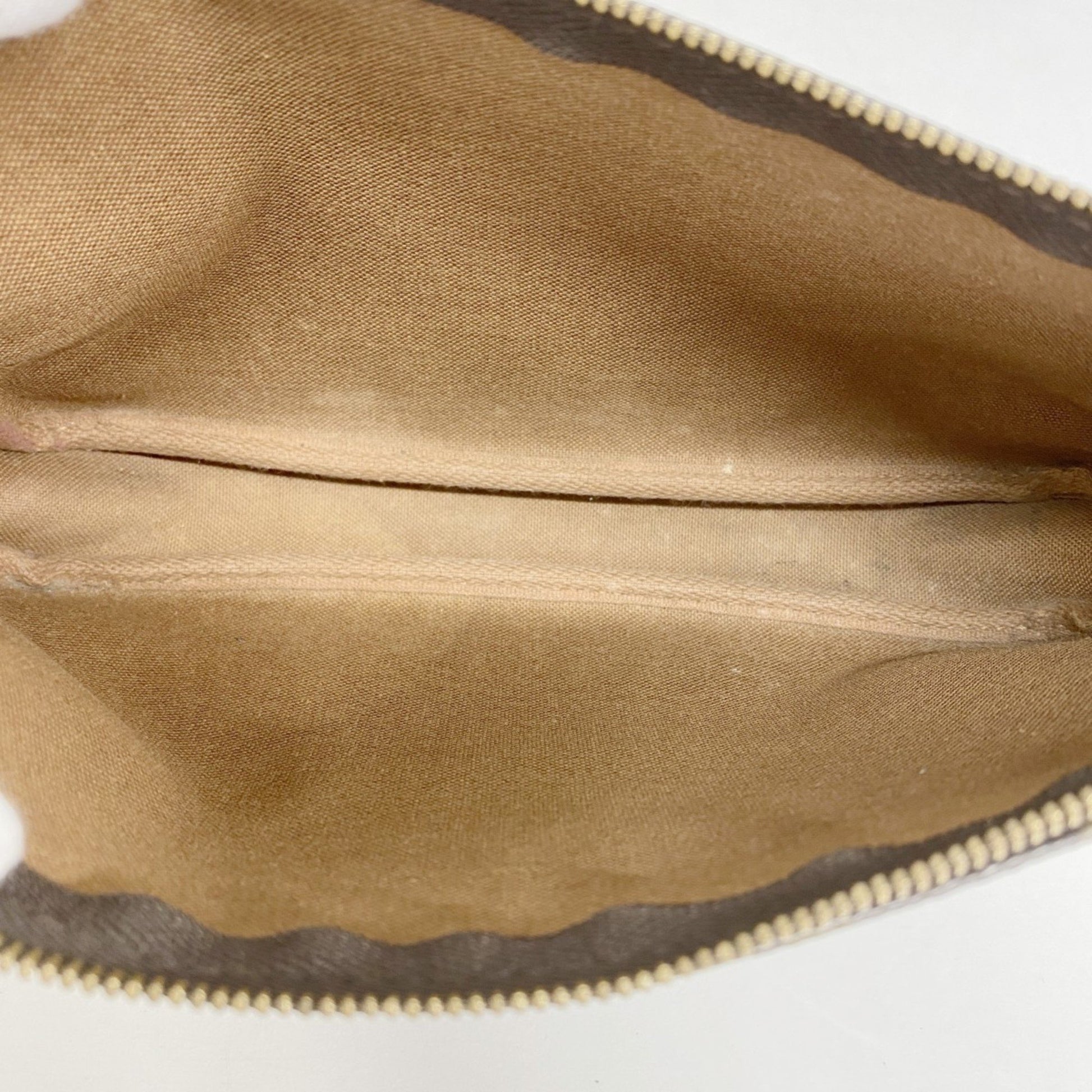 Louis Vuitton Pochette Accessoire, Brown, Canvas, clutch