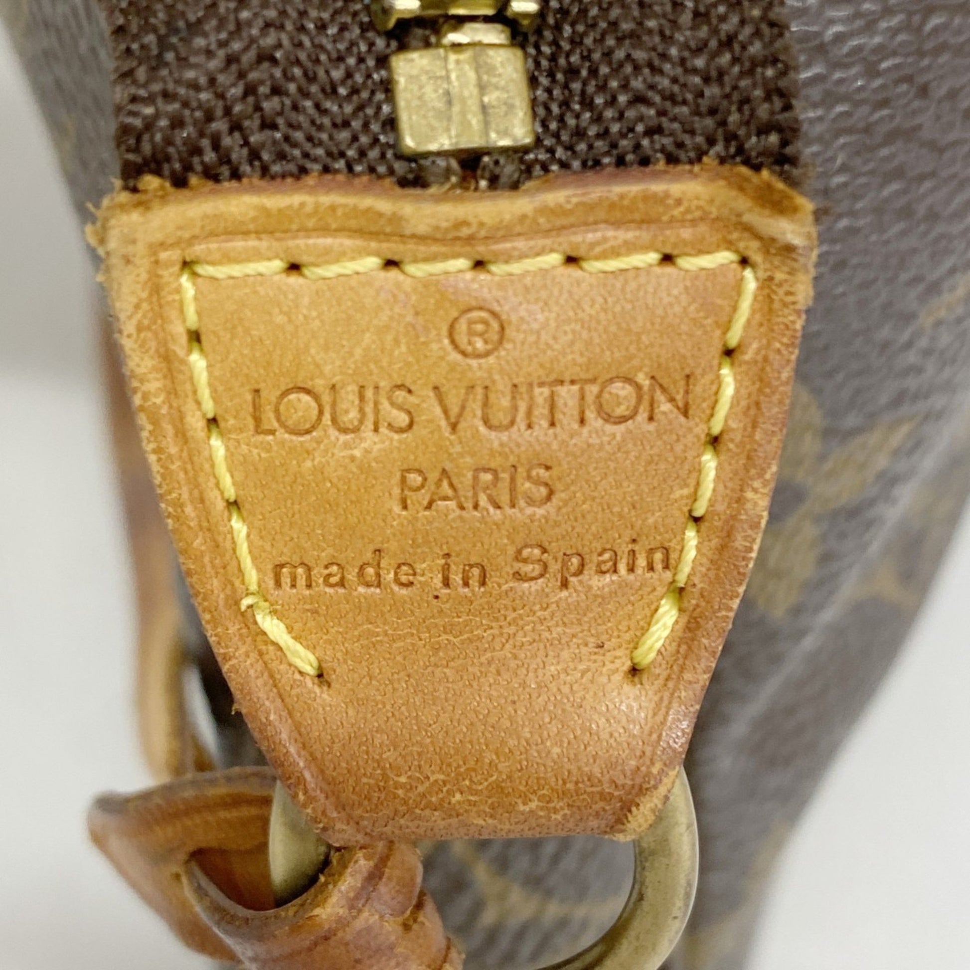 Louis Vuitton Pochette Accessoire, Brown, Canvas, clutch