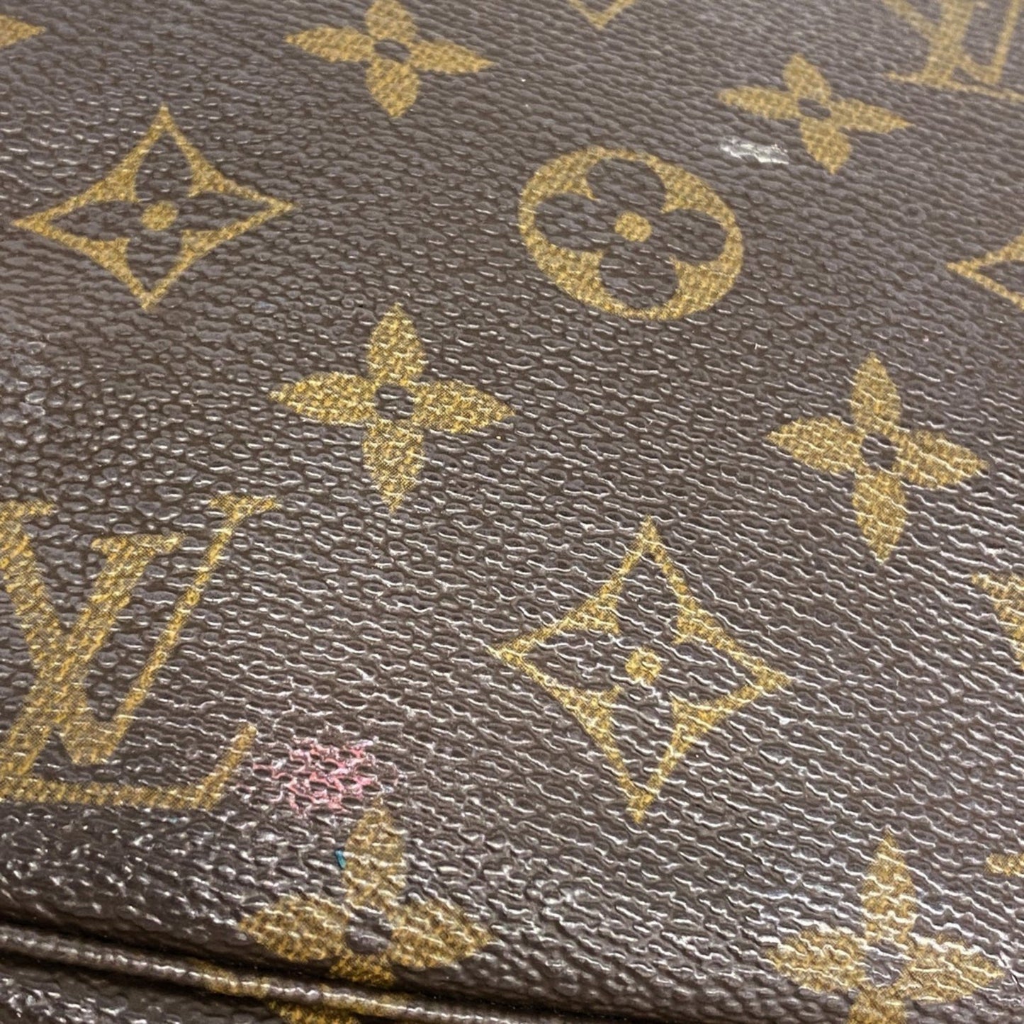 Louis Vuitton Pochette Accessoire, Brown, Canvas, clutch