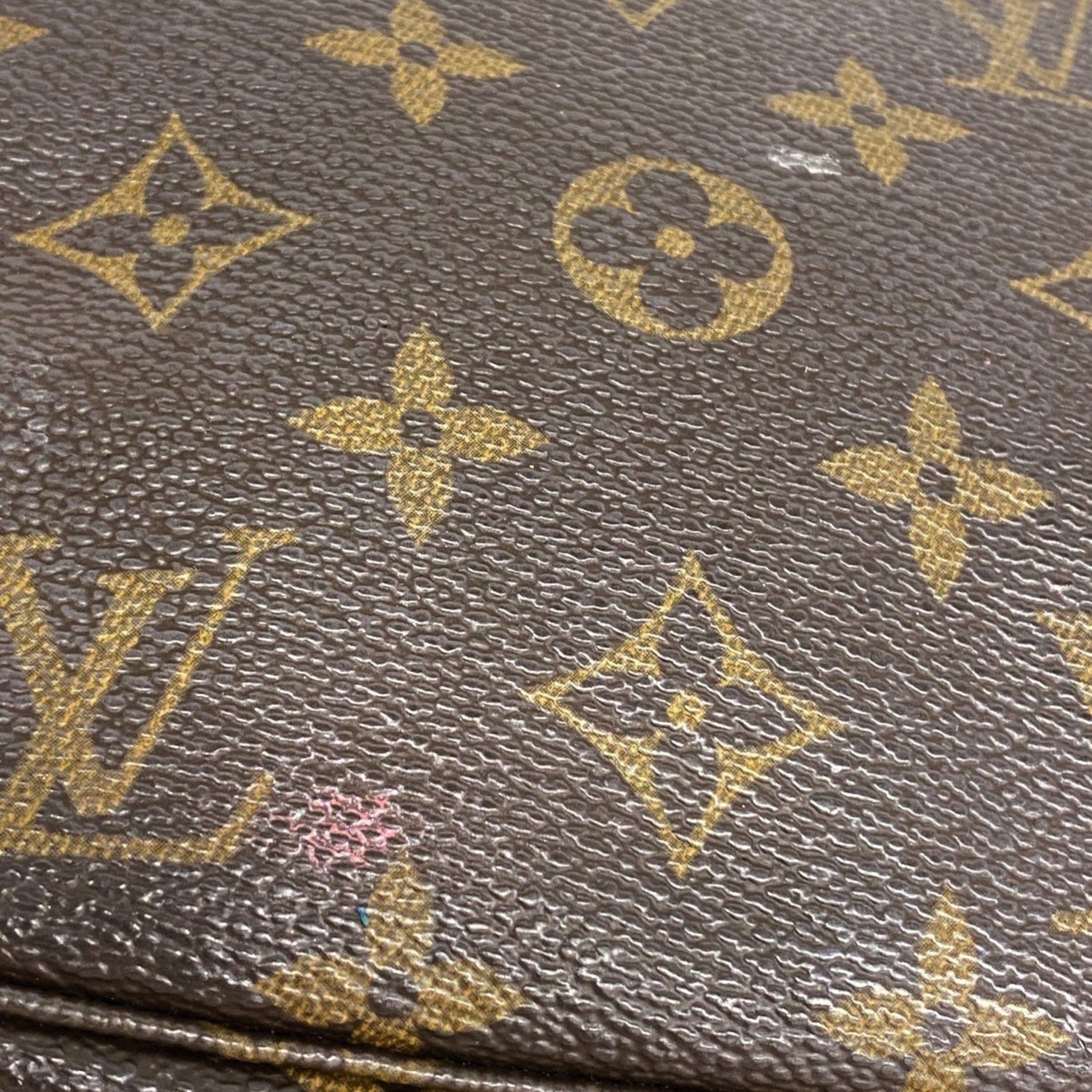 Louis Vuitton Pochette Accessoire, Brown, Canvas, clutch