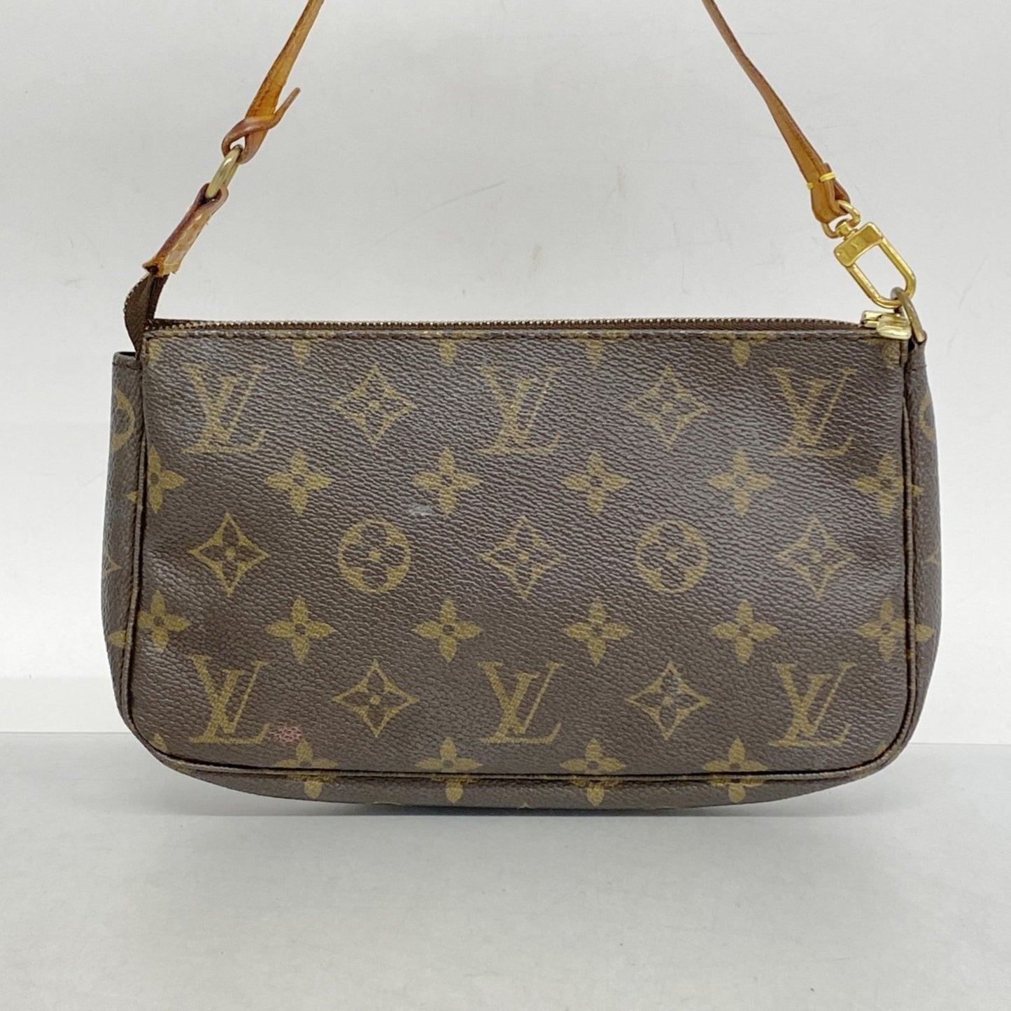 Louis Vuitton Pochette Accessoire, Brown, Canvas, clutch