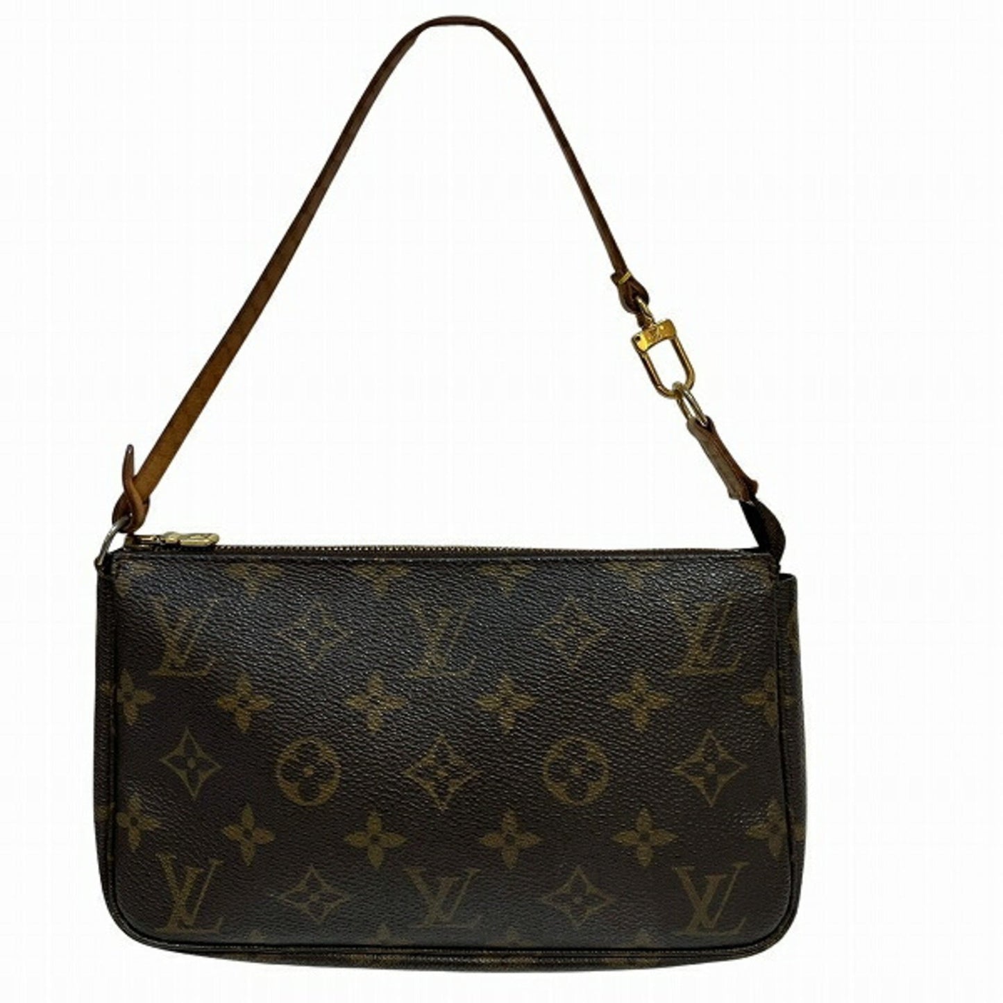 Louis Vuitton Pochette Accessoire, Brown, Canvas, clutch