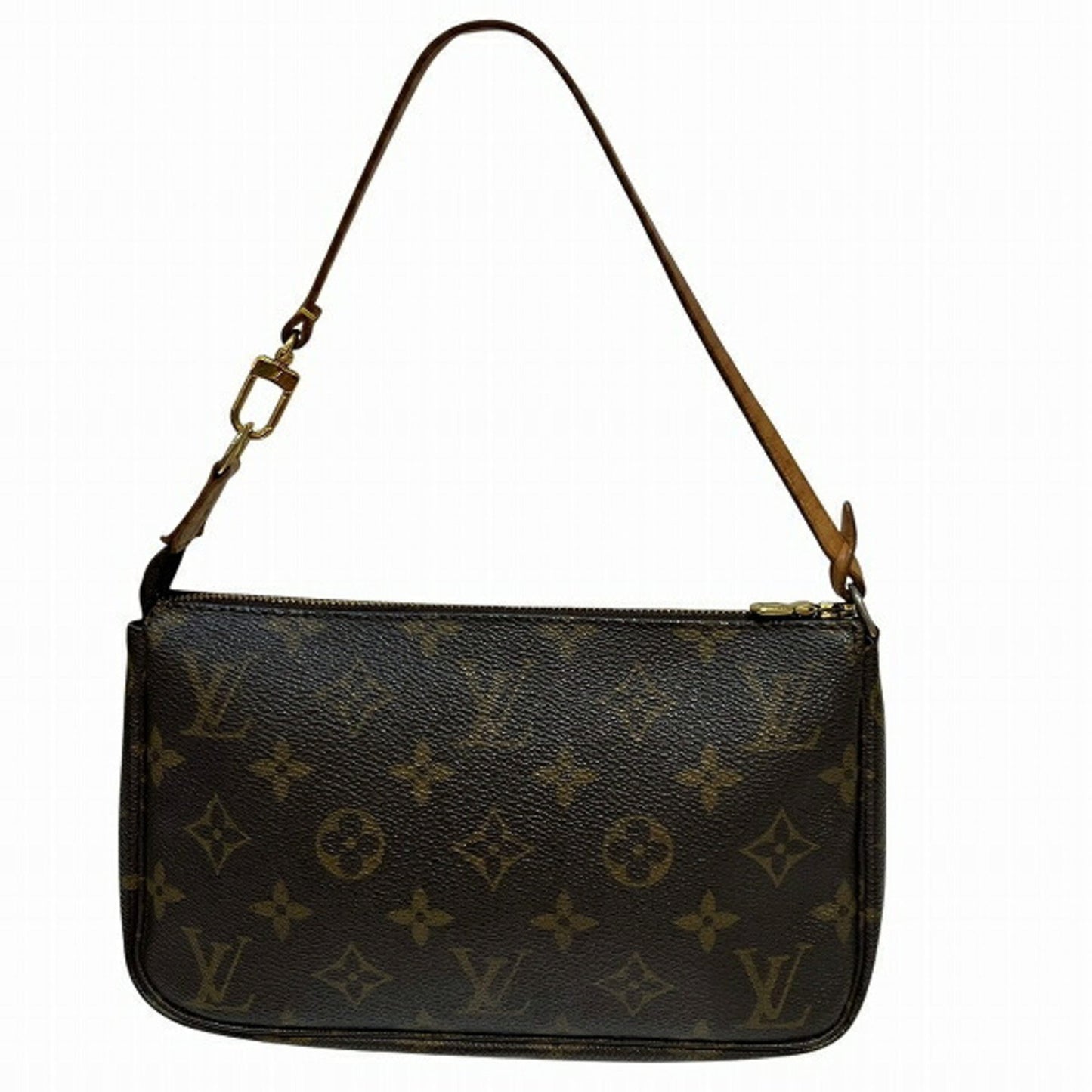 Louis Vuitton Pochette Accessoire, Brown, Canvas, clutch