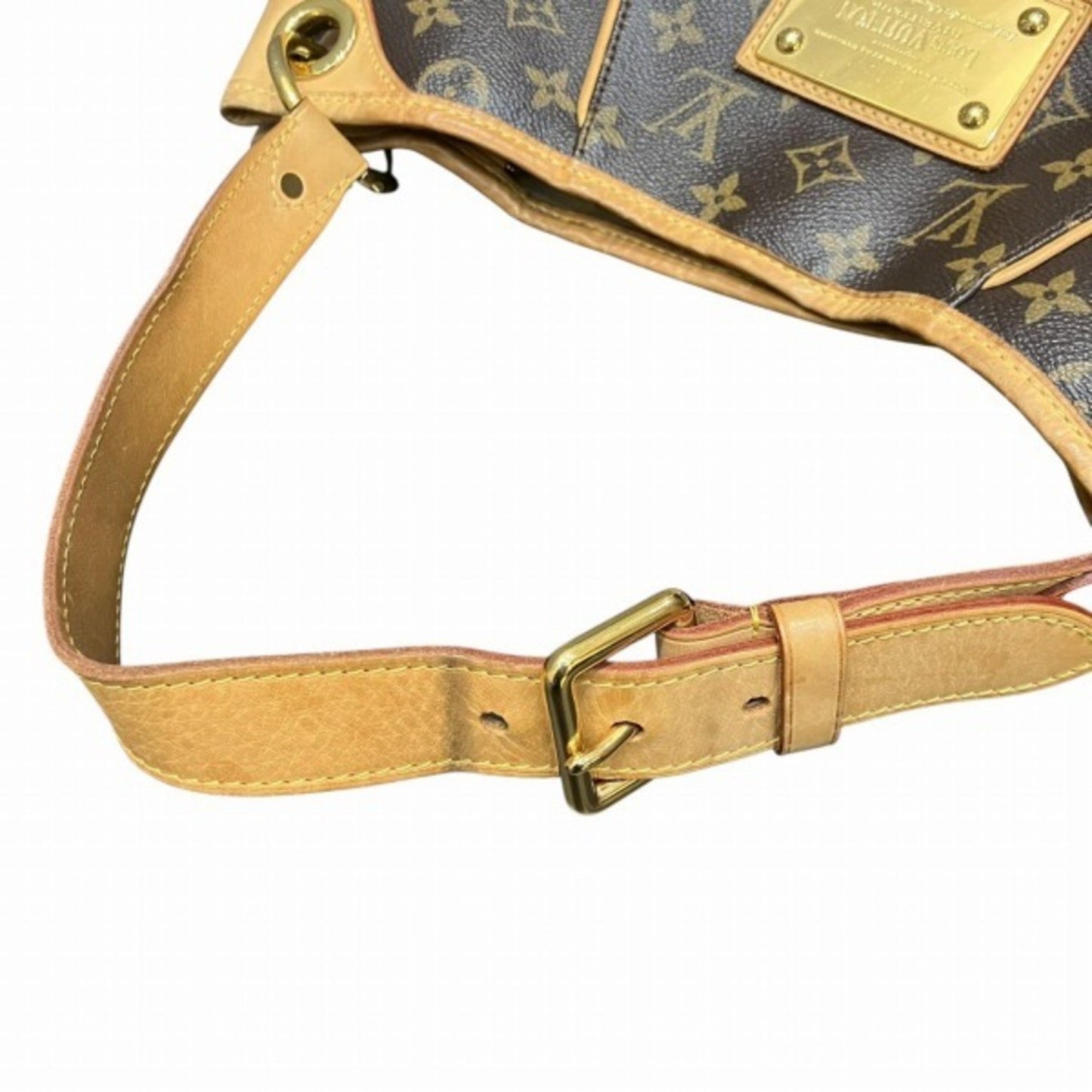 Louis Vuitton Galliera, Brown, Canvas, shoulder