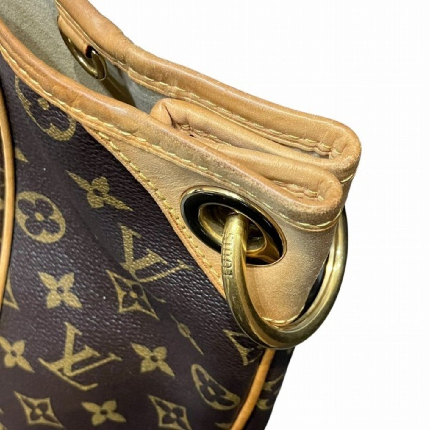 Louis Vuitton Galliera, Brown, Canvas, shoulder