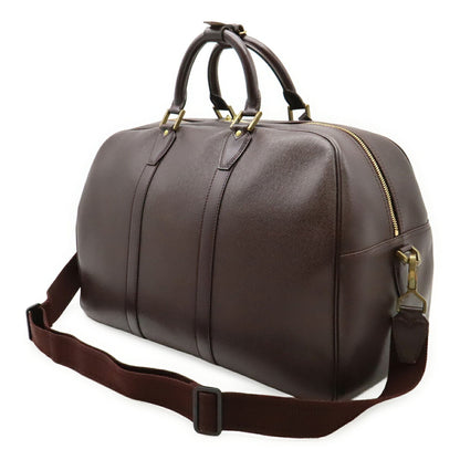 Louis Vuitton Kendall Handbag Taiga Leather, BROWN, LEATHER, Travel bag