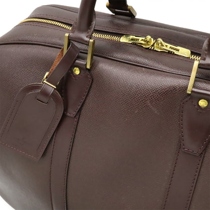 Louis Vuitton Kendall Handbag Taiga Leather, BROWN, LEATHER, Travel bag