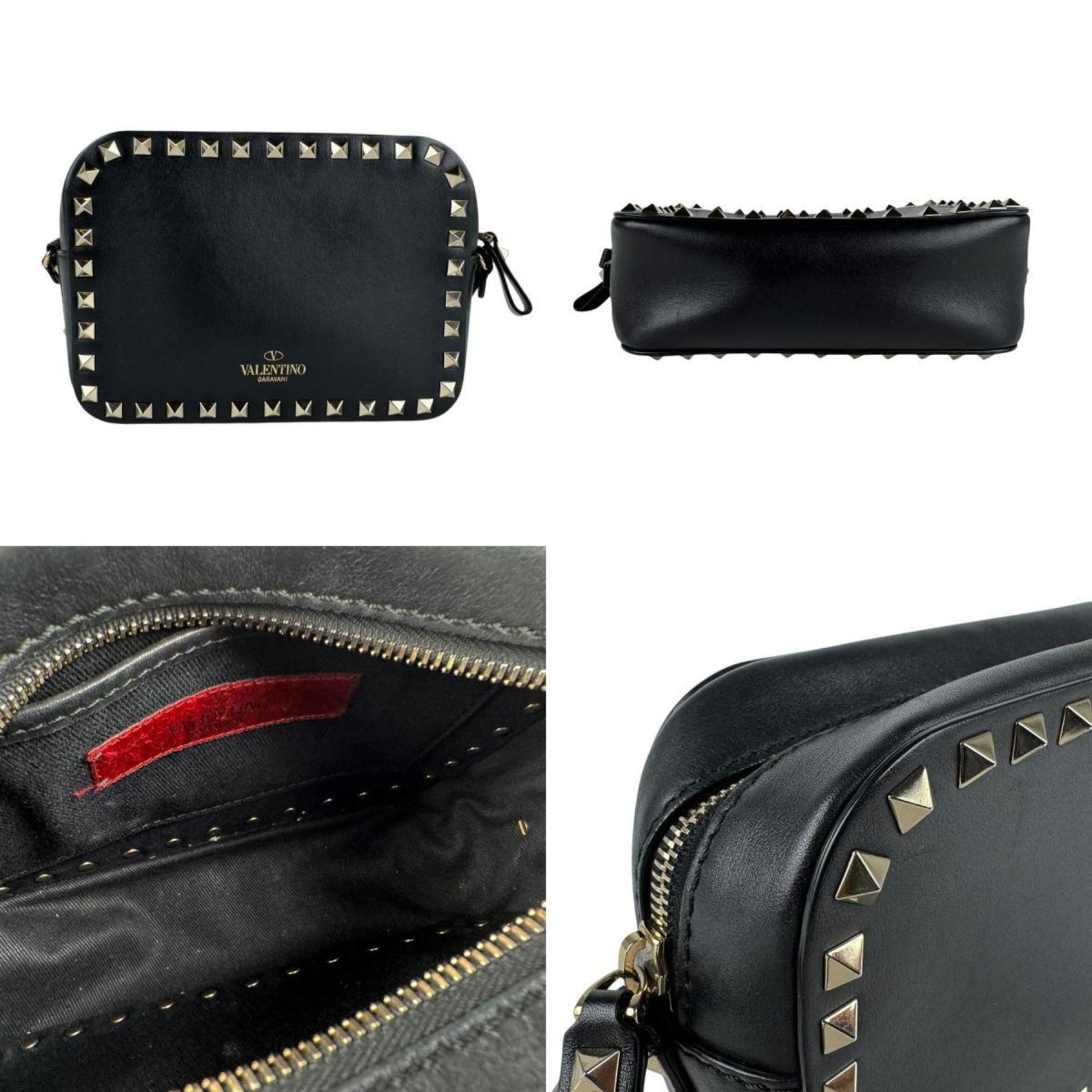 Valentino Garavani Rockstud, Black, Leather, shoulder