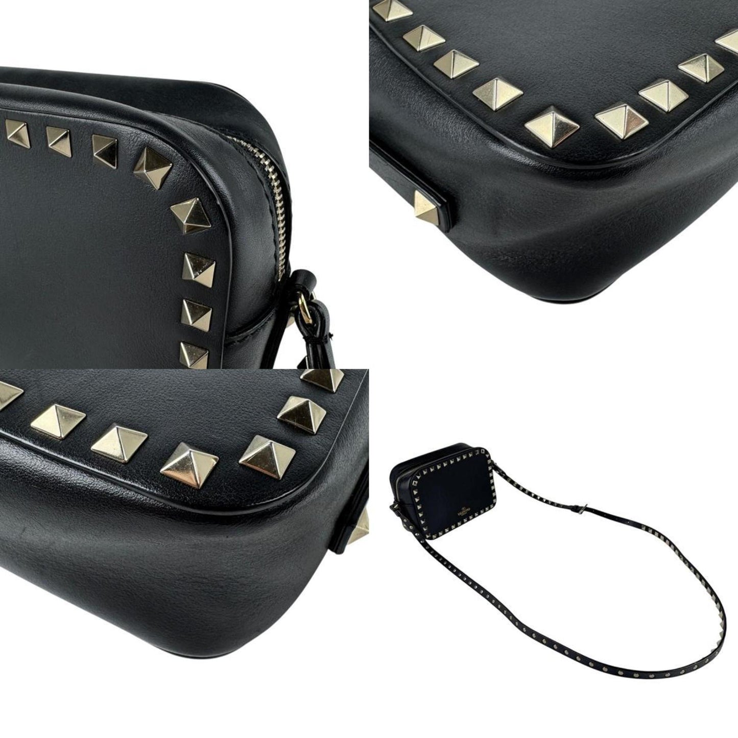 Valentino Garavani Rockstud, Black, Leather, shoulder