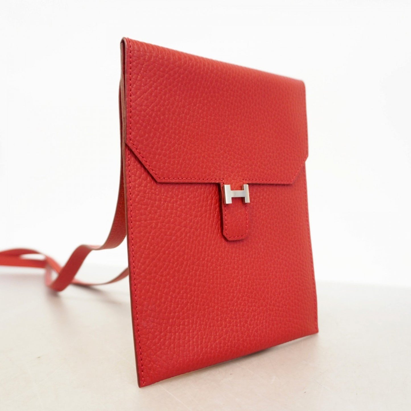 Hermès Amelie, Red, Leather, shoulder