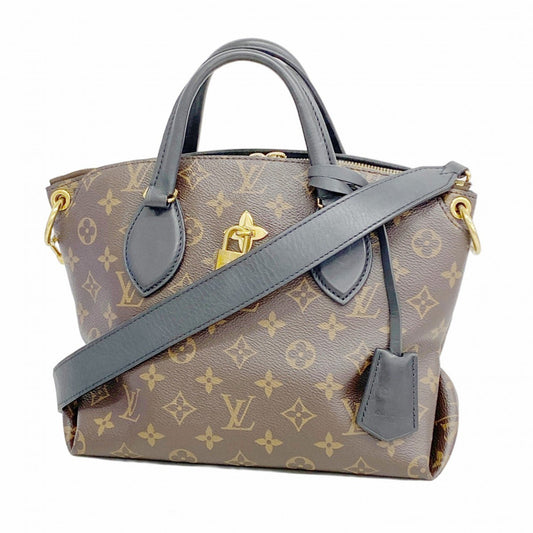 Louis Vuitton Flower, Black, Canvas, handbag