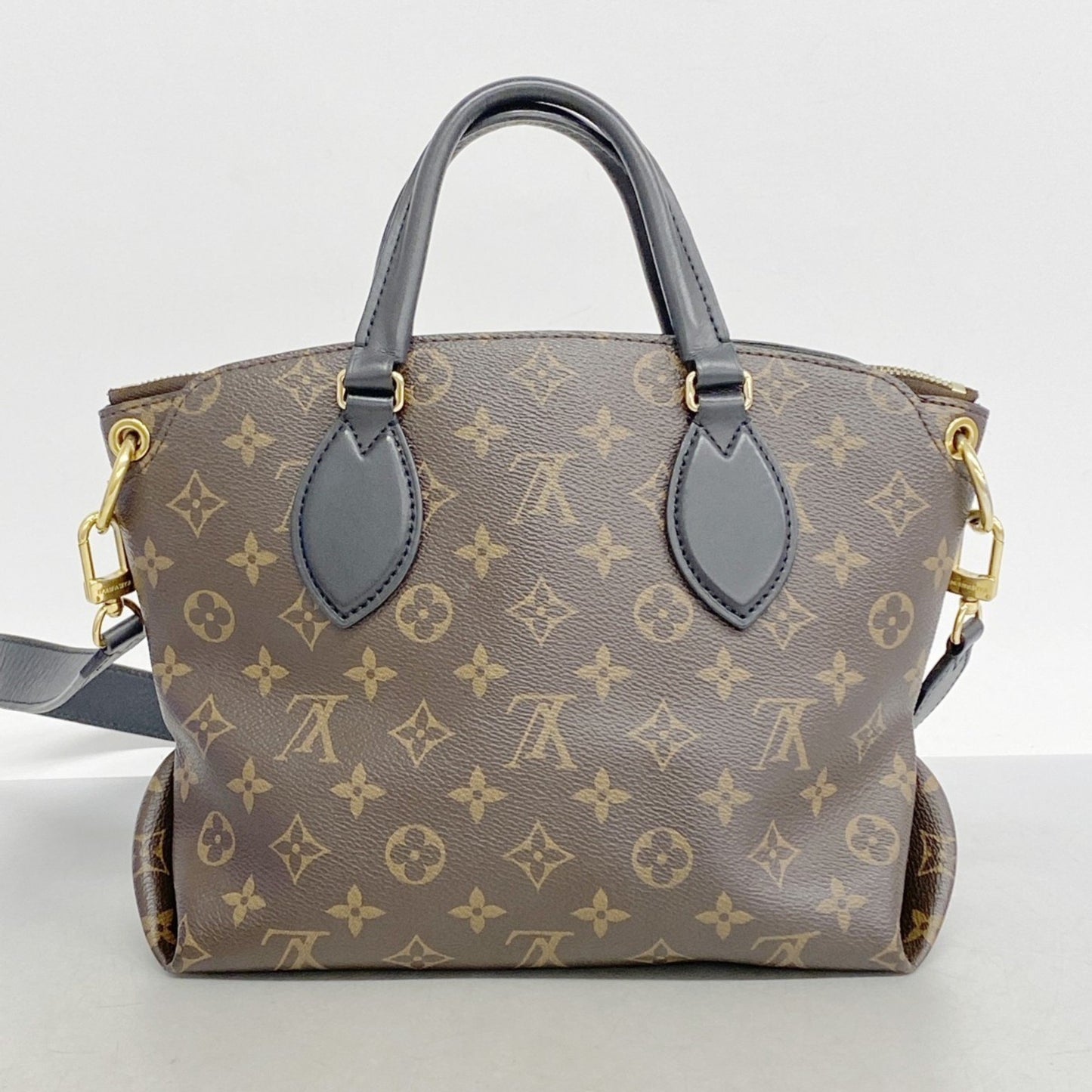 Louis Vuitton Flower, Black, Canvas, handbag