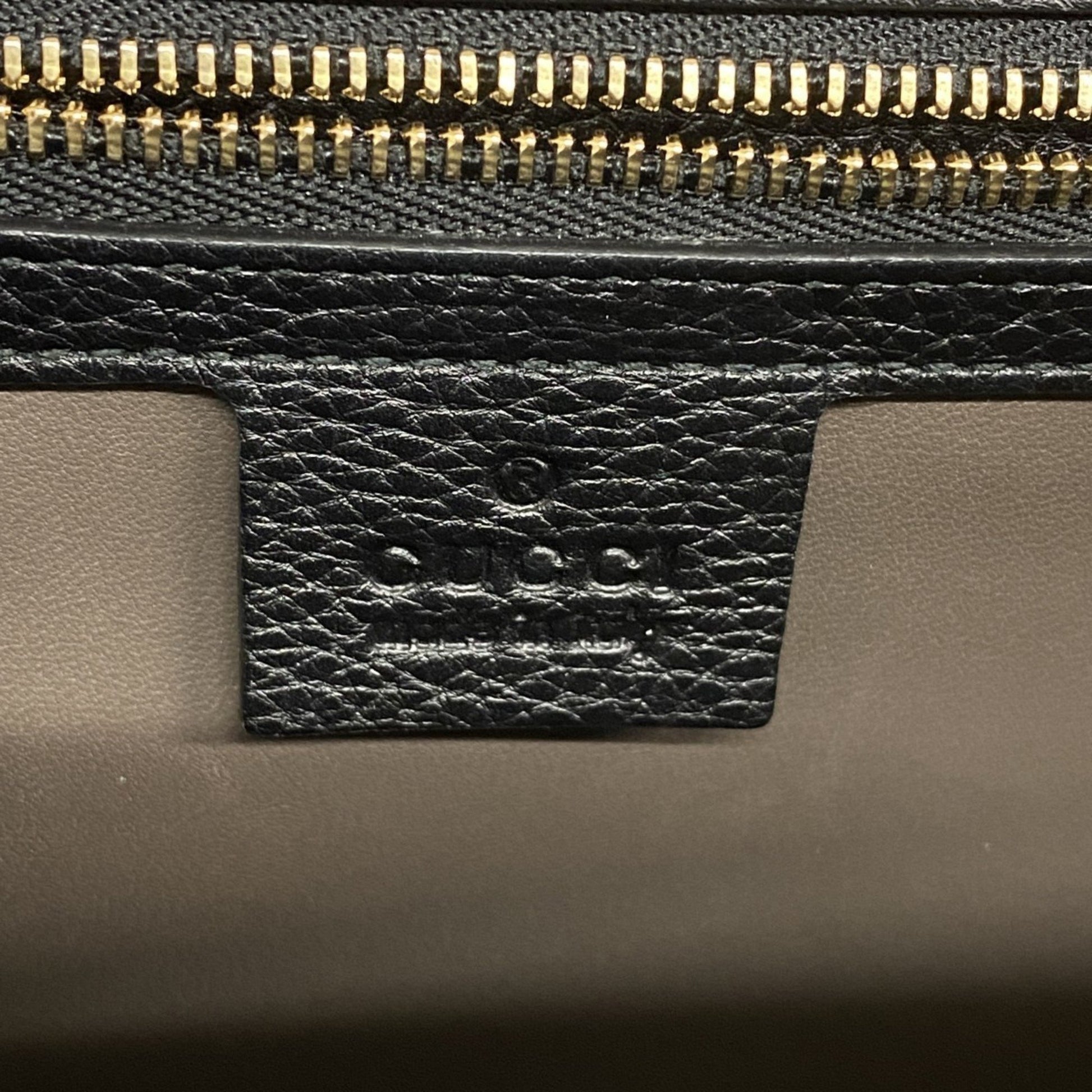 Gucci Bamboo, Black, Leather, shoulder